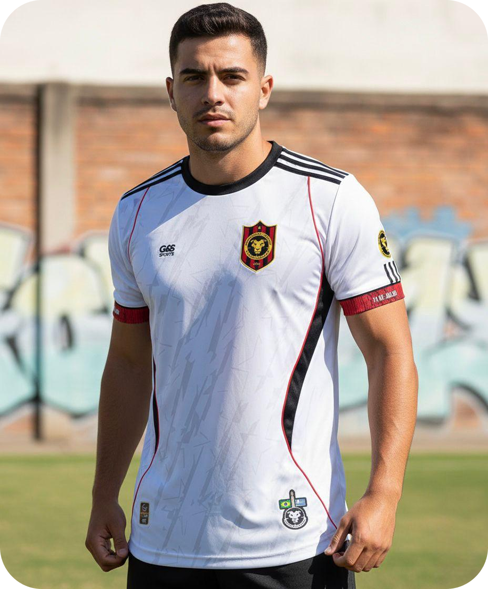 Camisa branca do 14 de Julho